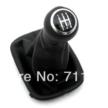 Шестерни ручка& чехол для коробки передач черного цвета с заклепками для Audi A6 C5