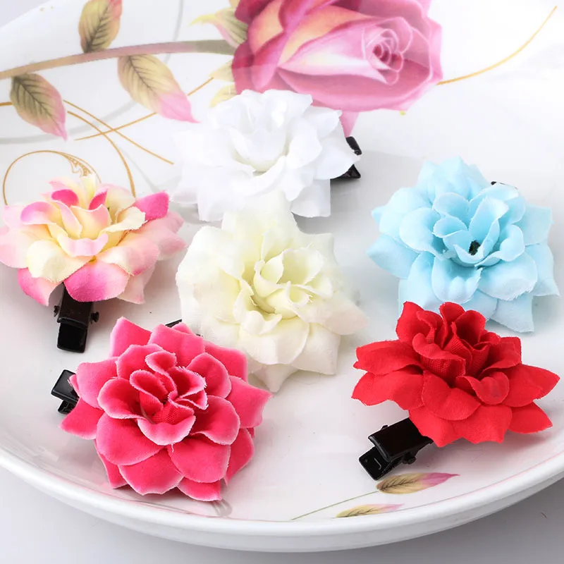 

New Design 1 piece Kids Headwear Floral Hair Clips Children Hair Accessories Girls Hair Clips Gift Flowers Baby Hairpins