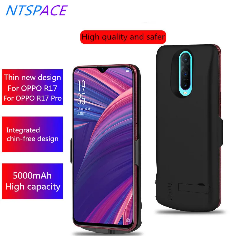 

5000mAh Fashion Portable Charging Case For OPPO R17 Pro Back Battery Cases For OPPO R17 Mobile Phone Charger Move Power Shell