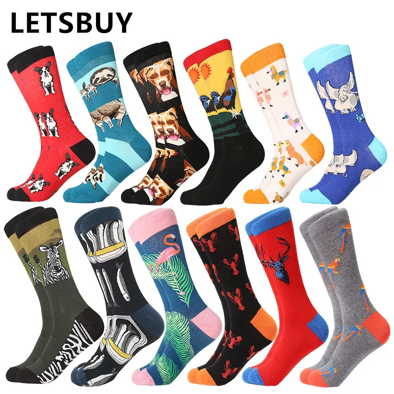 LETSBUY 12 пар/лот мужские носки хлопковые и женские повседневные удобные теплые
