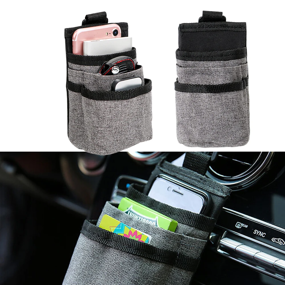 Car Air Vent Pocket Storage Bag Organizer Interior Exhaust Port Holder