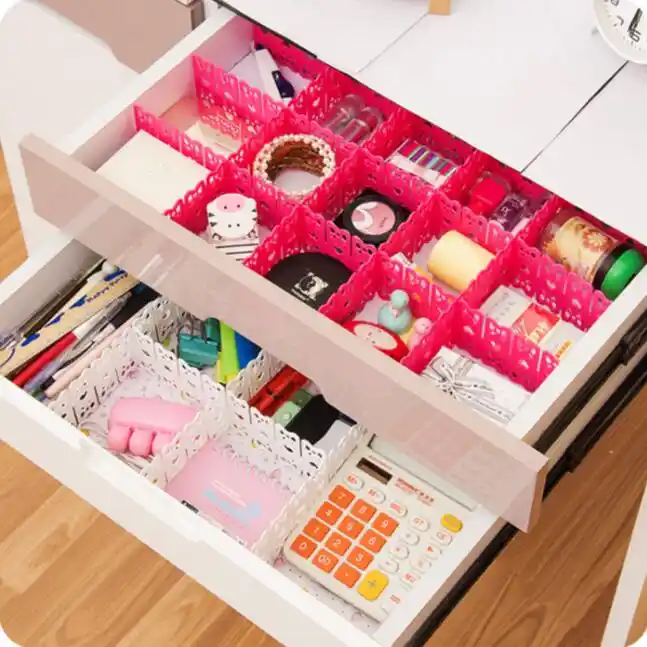 Diy Drawer Organizer Partition Cutout Plastic Storage Drawers