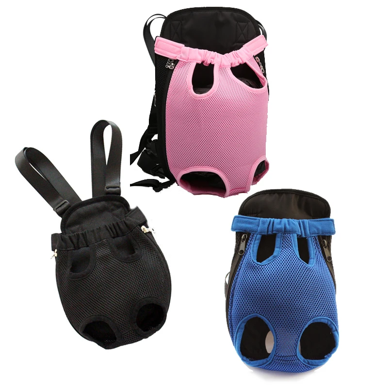 Pet Bag Dog Suppliers Cat Carrier Five Holes Backpack Front Chest Backpack Pink Light Blue Black Pet Products