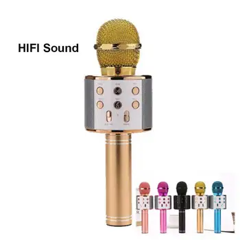 

Professional Bluetooth Wireless Microphone Speaker Handheld Microphone Karaoke Mic Music Player Singing Recorder KTV Microphone