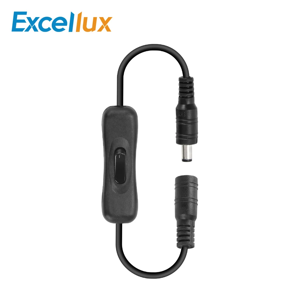 

DC 12V In line Switch On Off Switch with 5.5x2.1mm DC Male to Female Power Adapter Cable Connector for 5050 5630 LED Strip Light