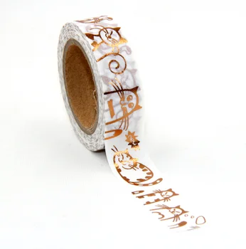 1.5cmx10m Cute Cat Washi Tape Diy Decoration Scrapbooking Planner masking tape adhesive tape kawaii stationery 4cm flower falls kawaii deco adhesive paper floral masking washi tape stickers scrapbooking office decoration cute stationary