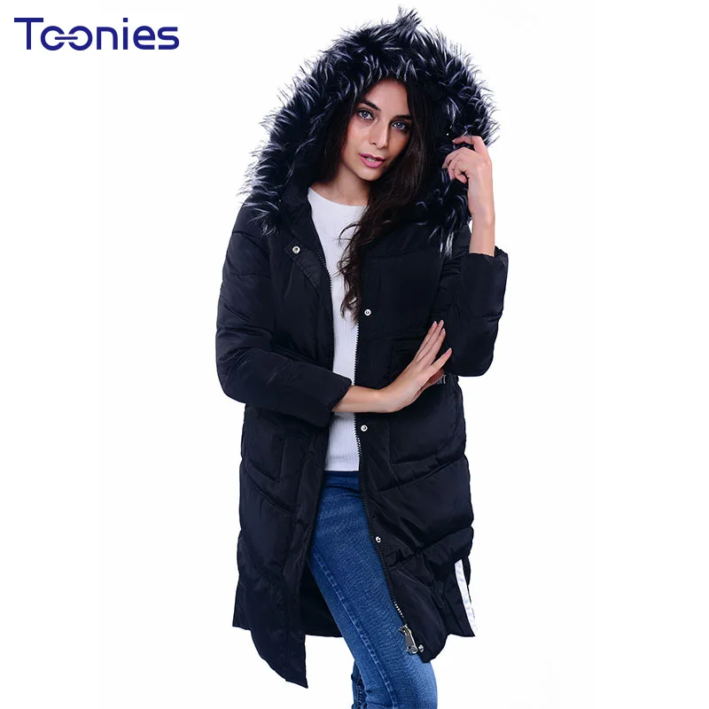

Women Cotton Long Down Jacket Letter Printed Hooded Warm Thicke Parkas Single Breasted Winter Coat Casual Female Outwear Slim