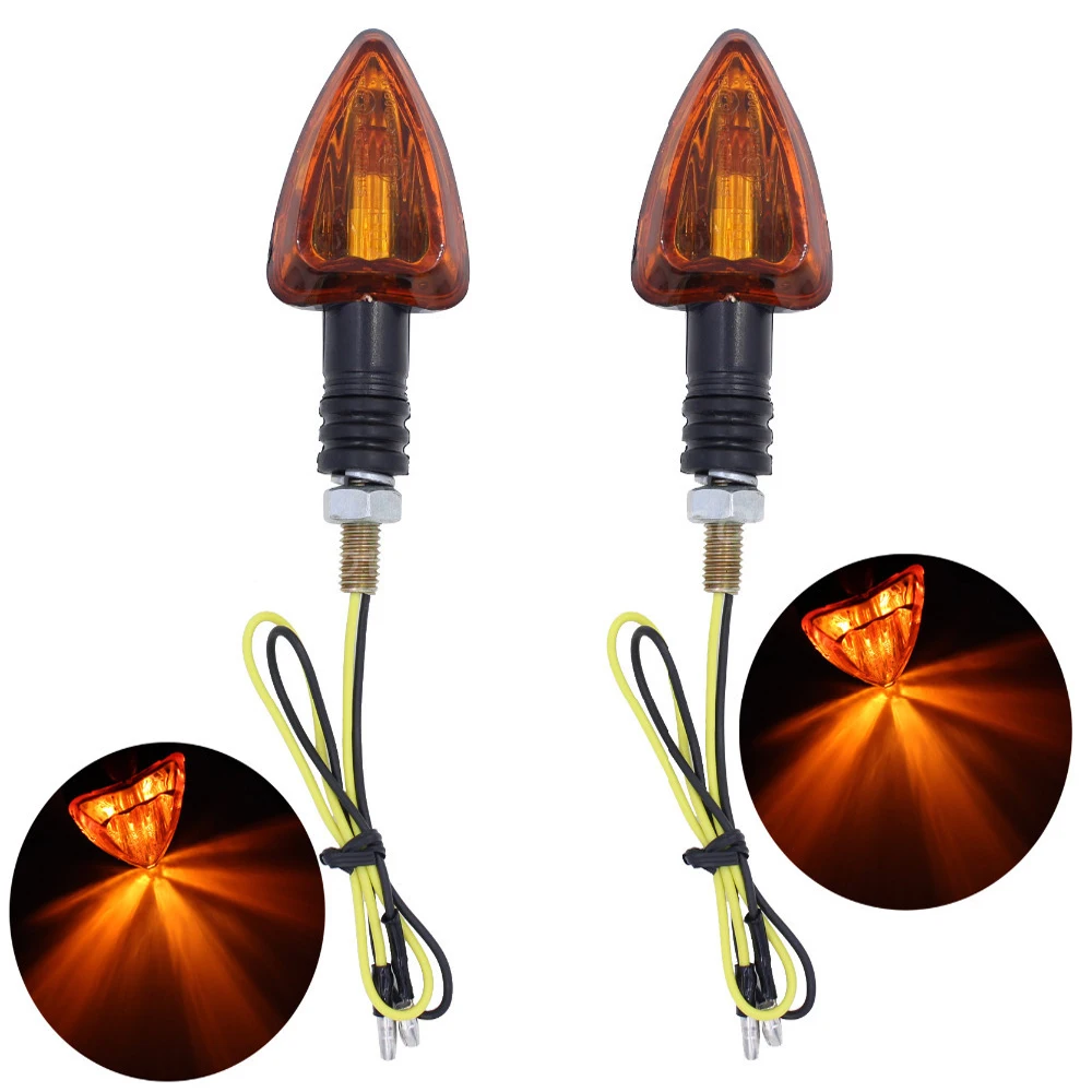 2x Motorcycle Bike Turn Signal Indicator Flasher LED Light Lamp Stalk