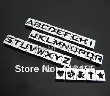 

130pcs/lot 8mm A-Z hollow slide letter DIY English Alphabet