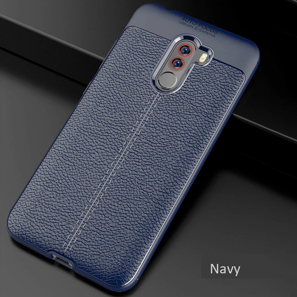 Soft Silicon Leather Case for Pocophone f1 cover Poco f1 case On xiaomi