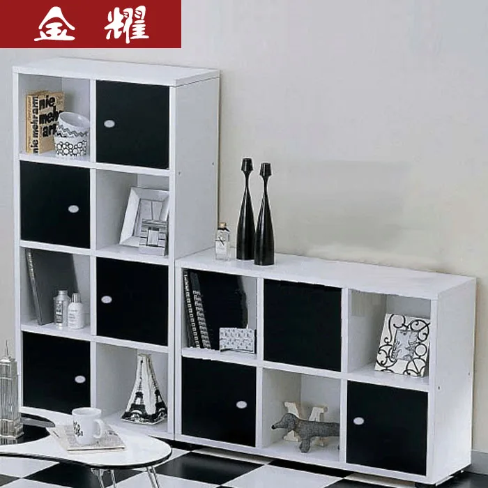 Black And White Sets Combination Bookcase File Cabinet Furniture