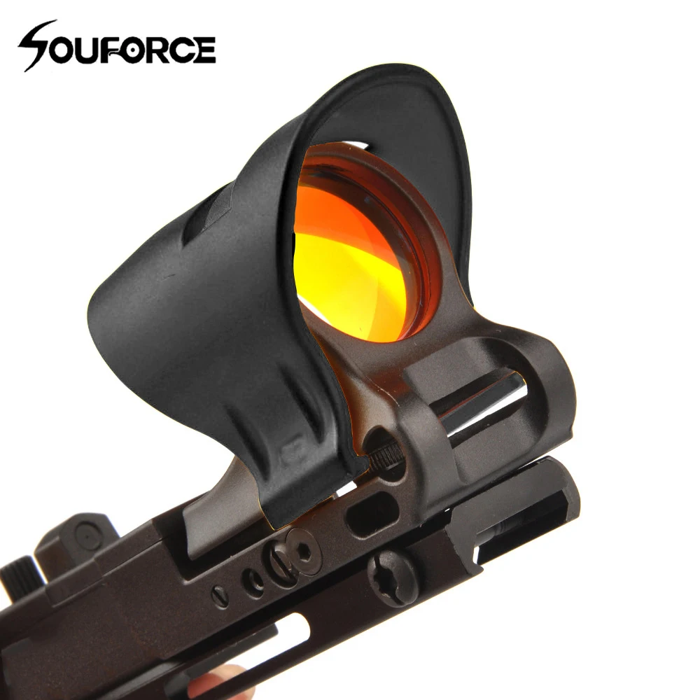 

3 Color Tactical Red Dot Scope Red Dot Sight Black Railway Reflex Optics Sight with Scope Protector
