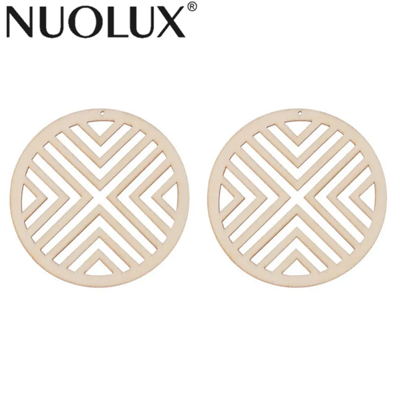 

6PCS Wooden Hollow Round Cutout Veneers Slices Christmas Tree Pendants Hanging Ornaments Wood Tag For Wedding Party Decoration