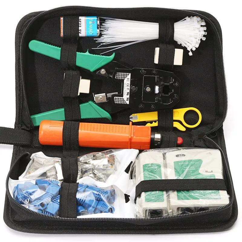 

149Pcs Set Network Ethernet RJ45 RJ11 Cat5 Cable Tester Phone LAN Crimper Kit New RJ11 RJ45 Computer Network Tool Repair Kit