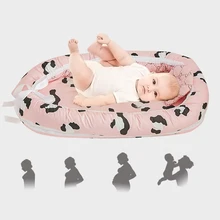 Детская переносная кровать для путешествий многофункциональная Складная моющаяся детская люлька съемный бампер мультяшная печатная кровать в кровати