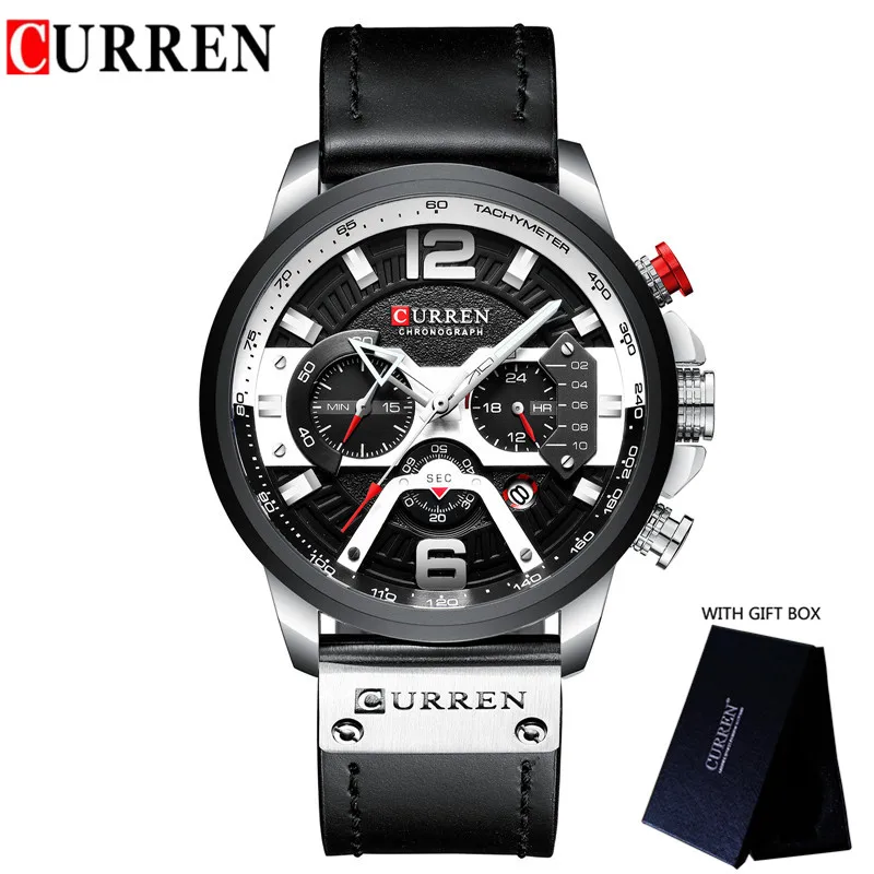 CURREN 8329 Relogio Masculino спортивные часы для мужчин лучший бренд класса люкс кварцевые мужские часы с хронографом и датой военные водонепроницаемые наручные часы