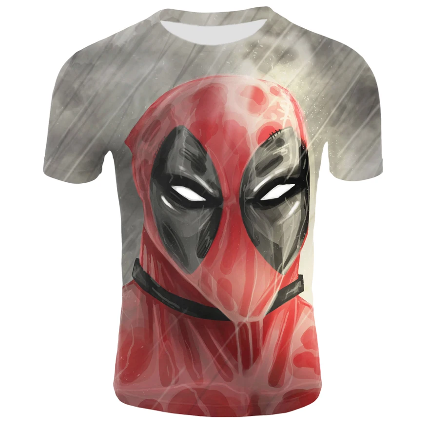 

2019 Newest Fun Deadpool Shirt Tee Deadpool Fashion Fitness Clothing Male Tops Punk Hipster Short Sleeve tee