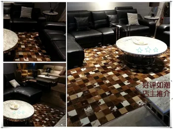 

2018 free shipping 1 piece via DHL 100% natural genuine cowhide carpet protector