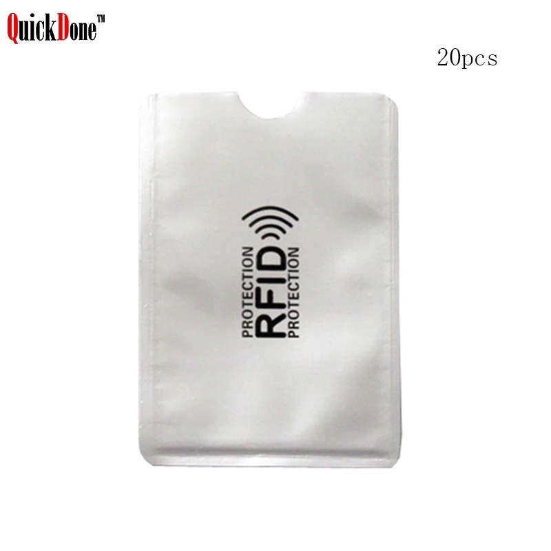 QuickDone 20 шт./компл. анти сканирования карты RFID блокиратор Чехол портмоне с