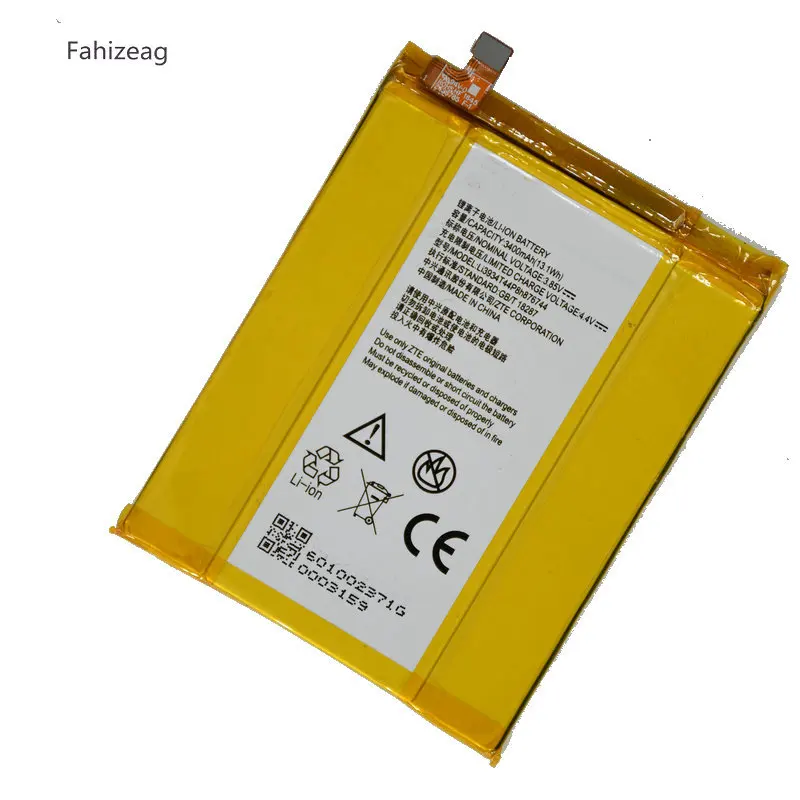 

Fahizeag 3400 mAh Li3934T44P8h876744 battery replacement for ZTE Grand X Z988 Max2 zmax Pro Z981