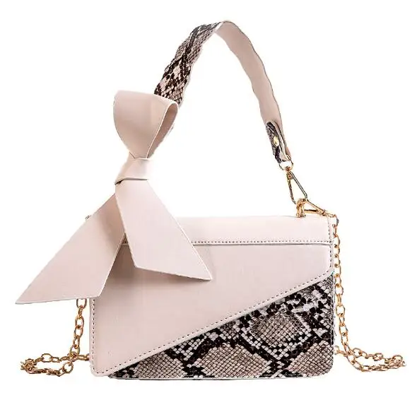 Hot-sale Fashion Serpentine Butterfly chain single shoulder bag Simple color contrast luxury lady handbag Splicing messenger | Багаж и