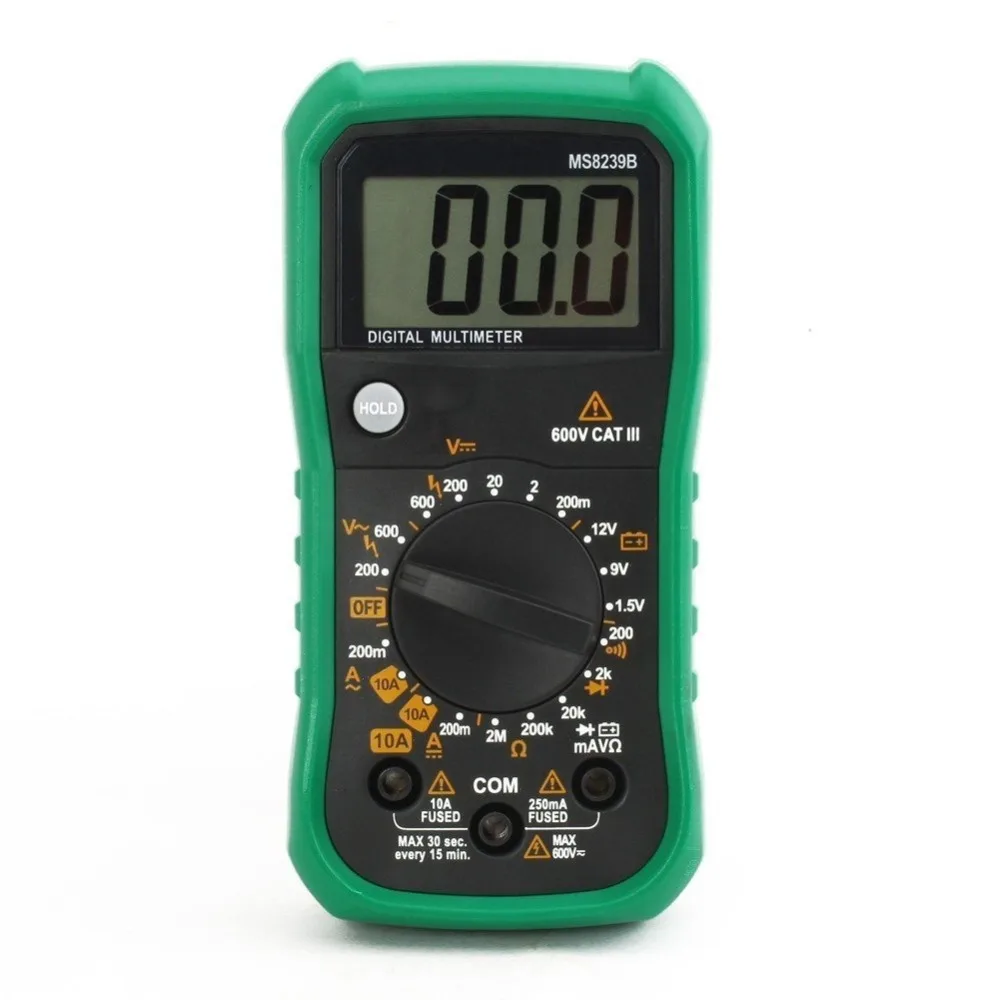 MASTECH MS8239B цифровой мультиметр с ЖК дисплеем Портативный Вольтметр Амперметр