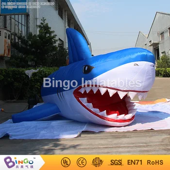 

Customized 3 Meters long giant inflatable shark high quality decorative blow up shark replica for sale toys