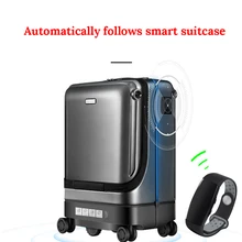 Высокотехнологичный чехол на колесиках Электрический автоматический контроль и предотвращение препятствий замок отпечатков пальцев Дорожный чемодан-тележка 30L большой емкости