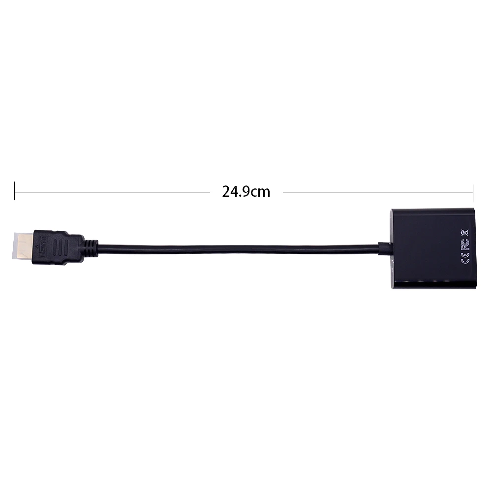 CHIPAL для HDMI в VGA конвертер адаптер HDMI2VGA адаптер кабель для ПК настольный компьютер ноутбук планшет Full HD 1080P HDTV монитор