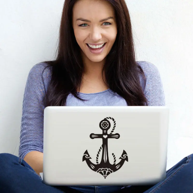 Anchor Vinyl Laptop Decal Removable Adhesive Computer Sticker For Car