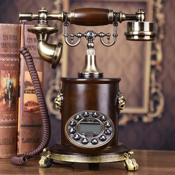 

European antique antique retro fashion Garden telephone Decoration home art rustic phone backlit household