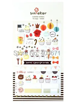 

New 1 pcs/set sweet designs style paper sticker Scrapbooking Decoration label Wholesale