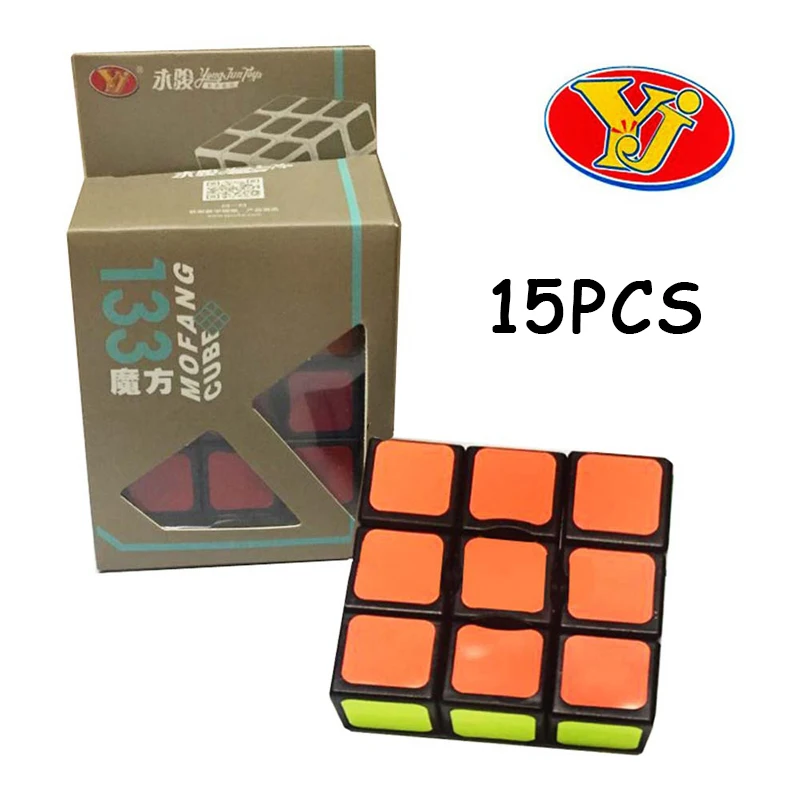 

15PCS YJ YongJun 133 Black Magic cube Speed Twist Puzzle Neo Cube Colorful sticker Puzzle cube Educational Toys For Children