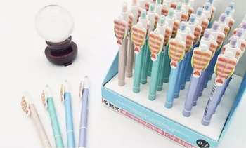 

new cute Shrimp egg eraser mechanical pencil korea creative plastic automatic pencil writing pen office school supplies 36pc/lot