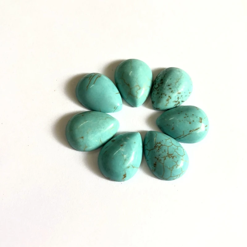 松石12x16mm 水滴 梨形戒面吊坠4 (3)