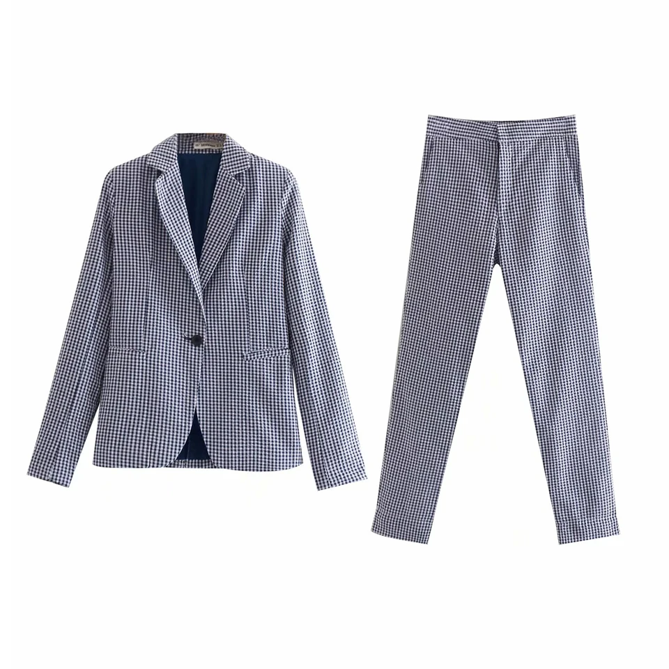

Women Summer Pant Suits Two pieces Sets Single Button Long Sleeve Blazers Coats and Pants Female Office Lady Casual Sets Clothes