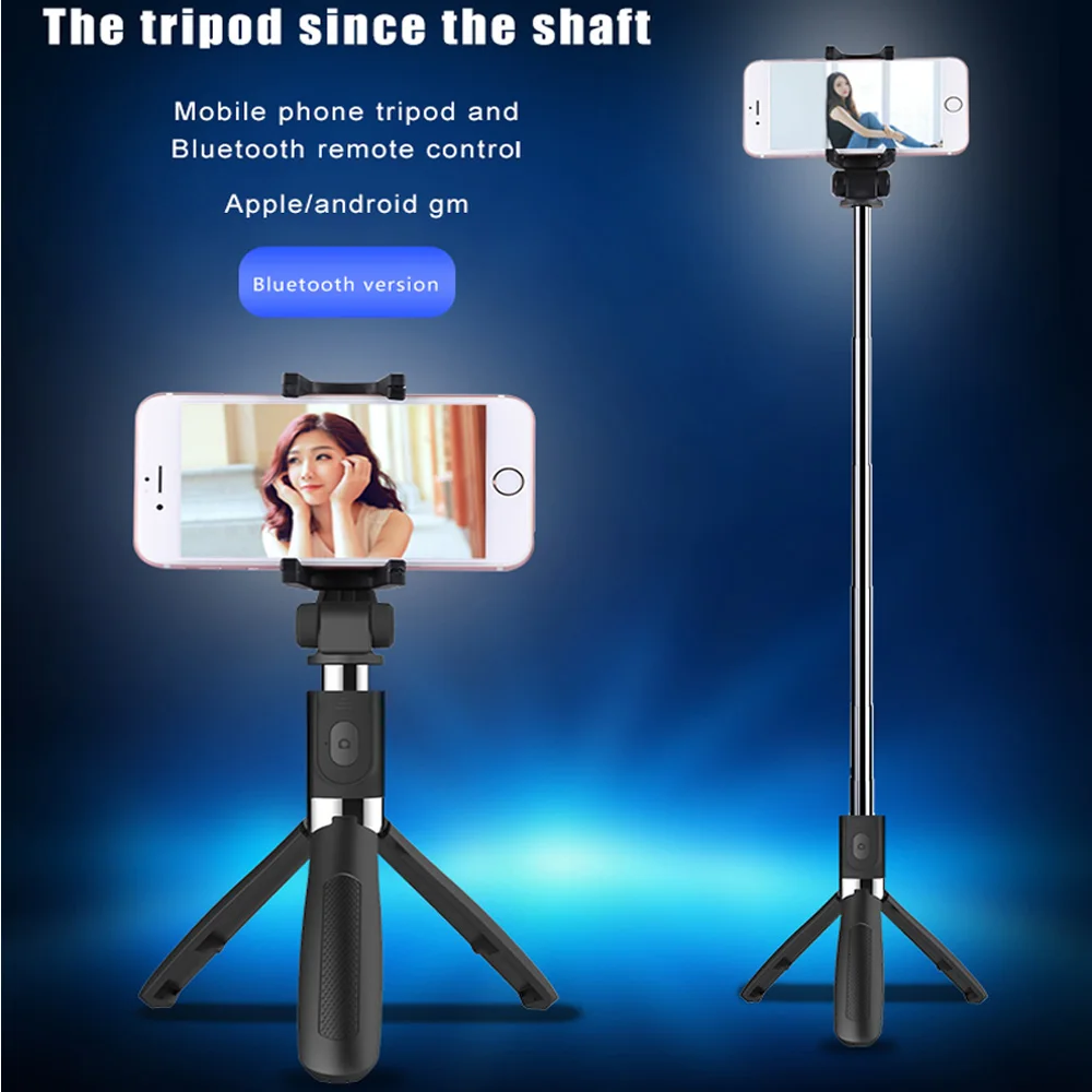 

Bluetooth Selfie Stick For iPhone 8 X 7 6s Plus Mini Tripod 3 in 1 Wireless Foldable Handheld Monopod Shutter Remote Extendable