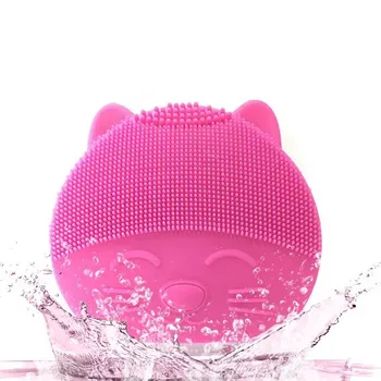 

Silicone Facial Cleaning Brush Skin Care Wash Cleansing Device Beauty Facial massage Wash Face Massager Natural Rose QuartzF3.28