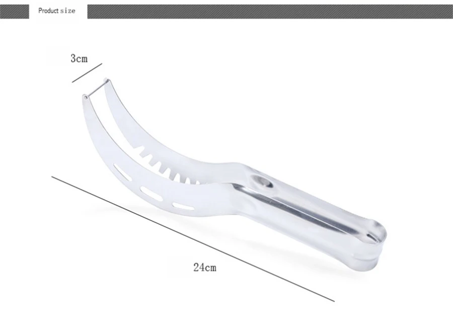 Нож для нарезки арбуза из нержавеющей стали идеально подходит для фруктового резака легкие кусочки дыни для сбора кухонных аксессуаров