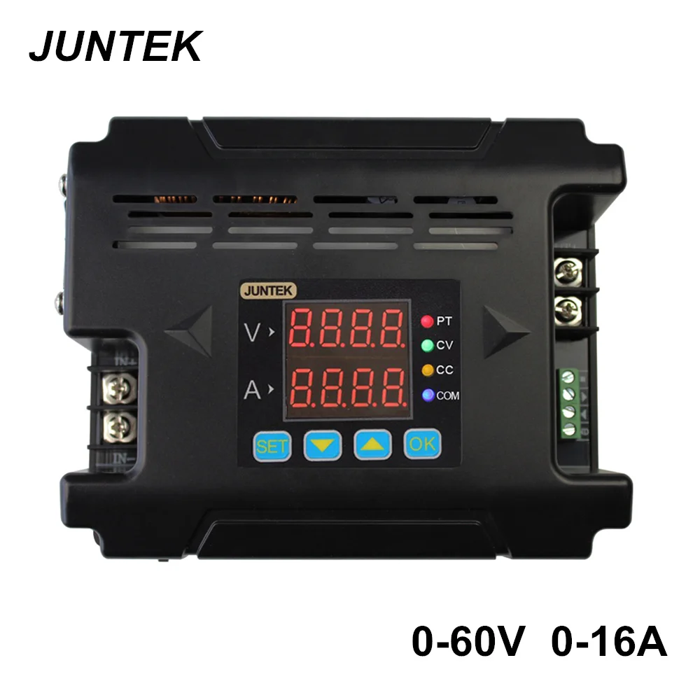 JUNTEK dmm8616 60V16A постоянное напряжение тока DC-DC понижающий источник питания линии связи понижающий преобразователь напряжения ЖК-вольтметр