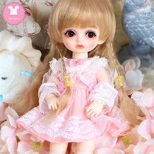 Одежда BJD 1/8 для куклы RL Monday Bambi, милое розовое платье, красивая юбка, аксессуары для куклы