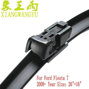 

car wiper blade for Ford Fiesta 7 (from 2009 onwards) 26"+16" fit push button type wiper arms 2pcs/PAIR deflector window