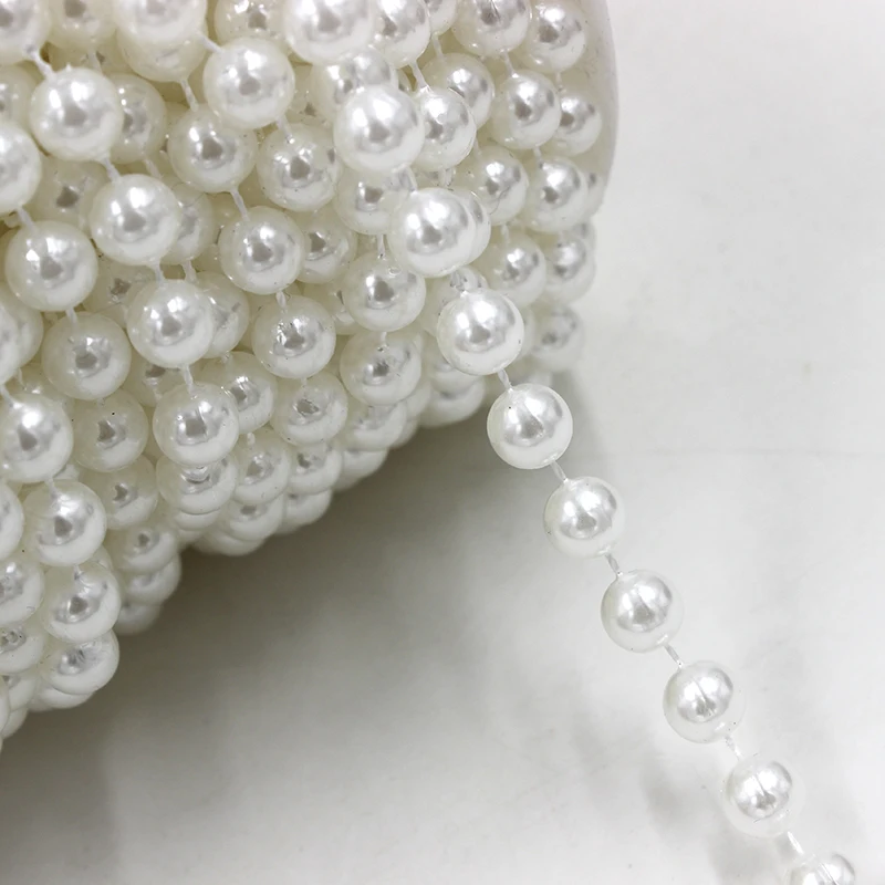 5 Meters Fishing Line Artificial Pearls Beads Chain Garland Flowers