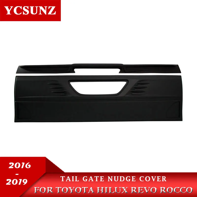  Tail Gate Dudge Cover For Toyota Hilux SR5 2016 2017 2018 2019 Matte Black Color ABS