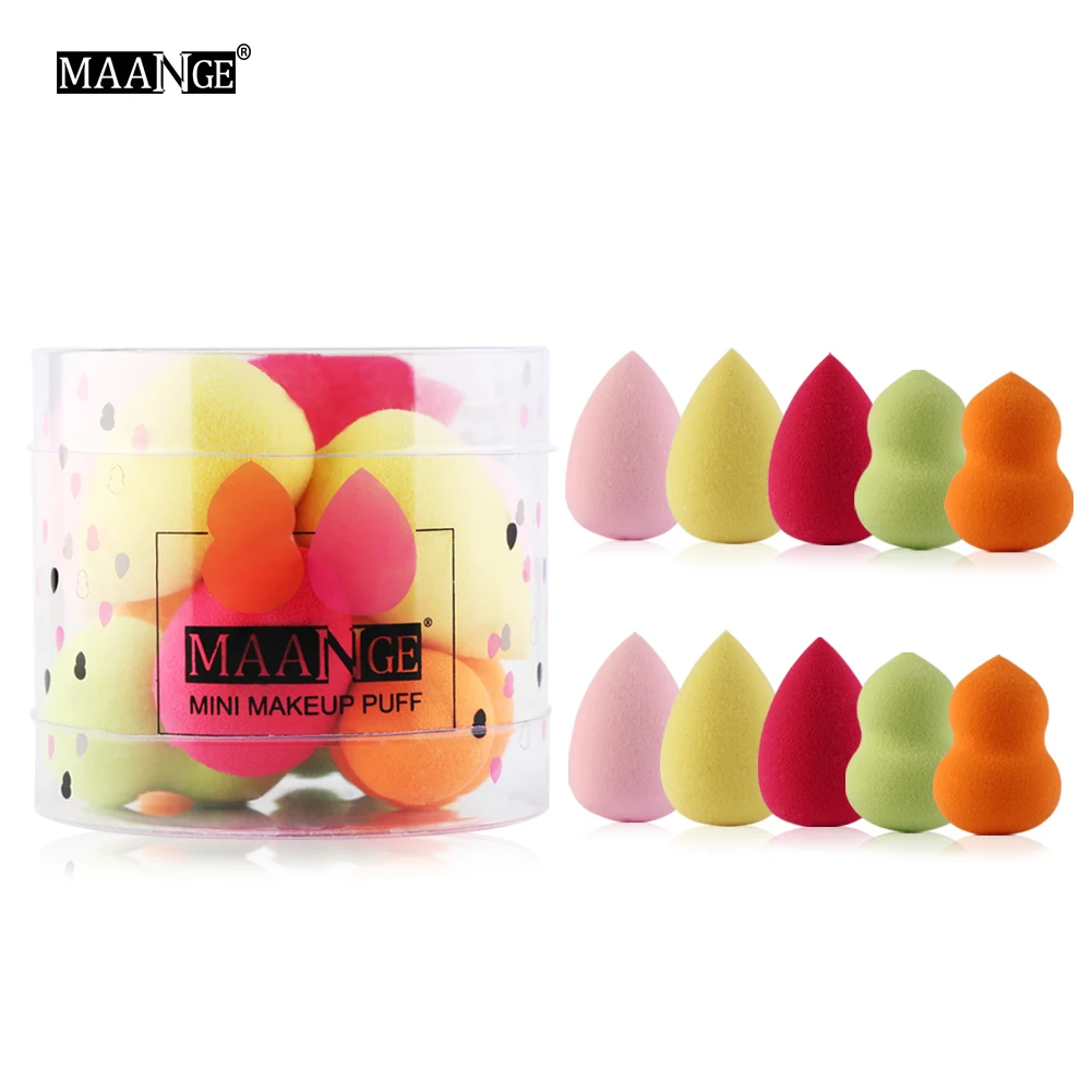 

10Pcs/Lot Mini Drop Gourd Mixed Makeup Foundation Smooth Sponge Puff Powder Liquid Cream Blending Face soft Sponges Cosmetic Set