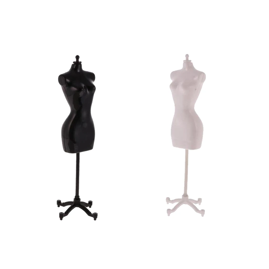 

2 Pcs Doll Dress Clothes Outfit Gown Mannequin Model Stand for Doll Bracket Display