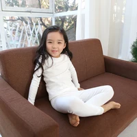 Kids Long Johhs Set Baby Girls Long Johns Children Underwear Baby Boys Thermal Cotton Underwear 3-9Years Candy Colors 1