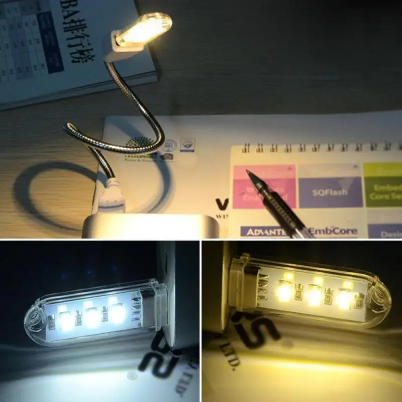 Новое поступление портативный белый/теплый белый USB СВЕТОДИОДНЫЙ светильник для чтения книг ночной Светильник настольные лампы
