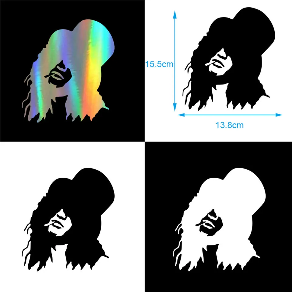 Cunymagos Slash Guns N' Roses Fashion Stickers Decals Car Styling Vinyl Creative Car Body Window Wall Decoration Sticker Funny 13.815 (8)