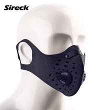 Sireck Cycling Face Mask Sport Bicycle Bike Mask PM 2.5 Dustproof Training Mask +Activated Carbon Filter Breathable Face Shield